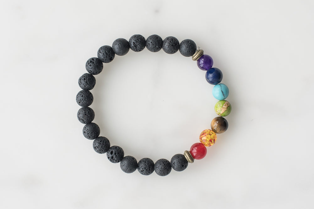 Seven chakra gemstone bracelet