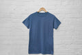 Cobalt blue t-shirt on hanger